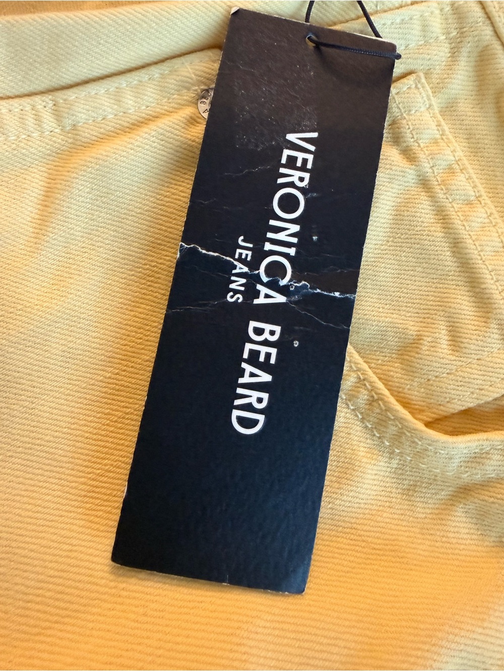 Veronica Beard Taylor Cropped High-Rise Wide Jeans in Camomile Size 30/10 - Picture 6 of 10